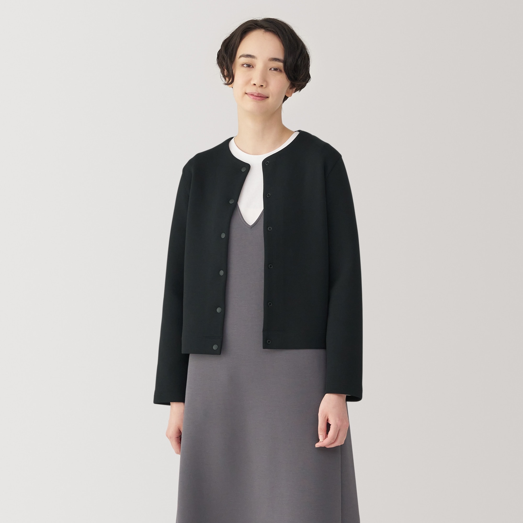 婦人 二重編みスウェットカーディガン | 無印良品