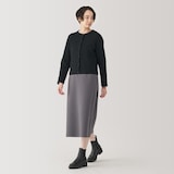 婦人　二重編みスウェットカーディガン