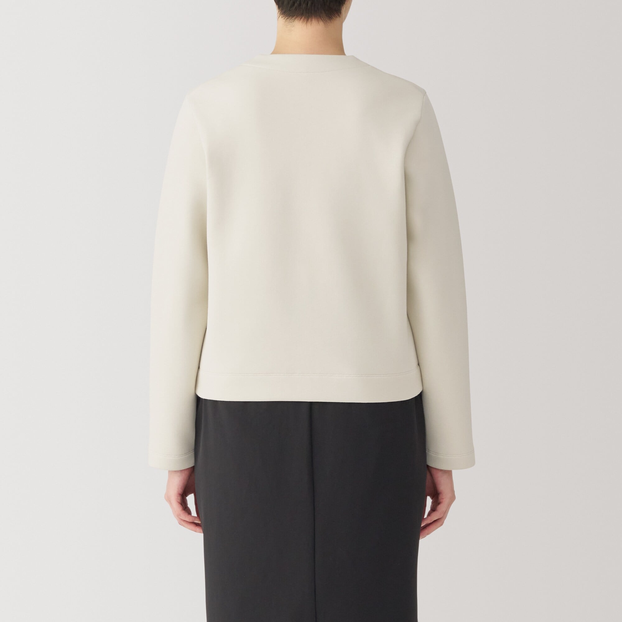 婦人　二重編みスウェットカーディガン