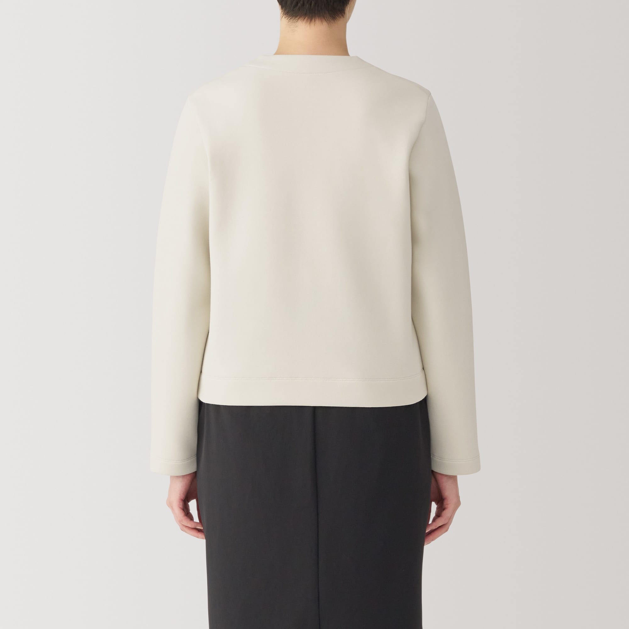 婦人　二重編みスウェットカーディガン