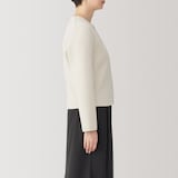 婦人　二重編みスウェットカーディガン