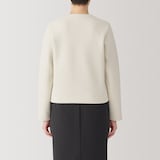 婦人　二重編みスウェットカーディガン