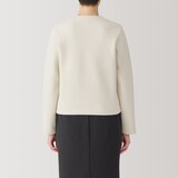 婦人　二重編みスウェットカーディガン