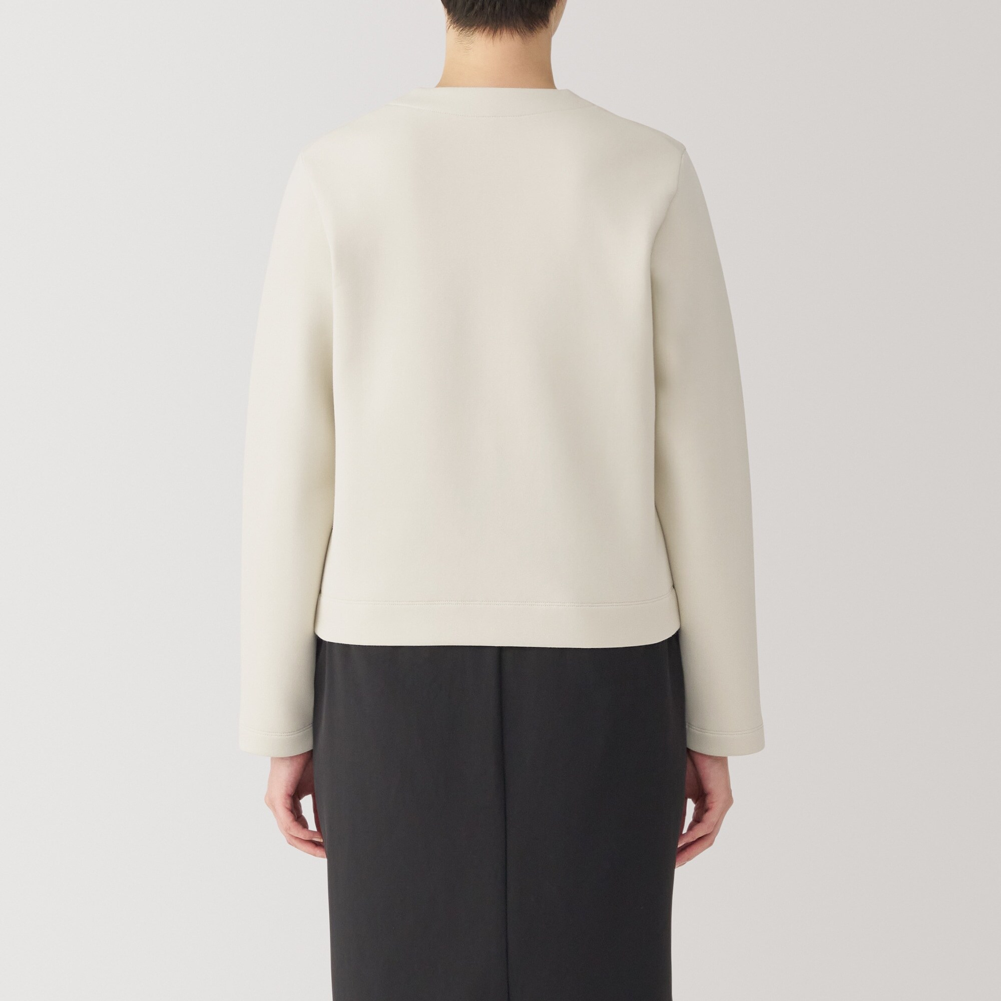 婦人　二重編みスウェットカーディガン