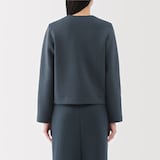 婦人　二重編みスウェットカーディガン