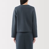 婦人　二重編みスウェットカーディガン