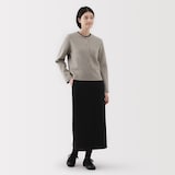 婦人　二重編みスウェットカーディガン