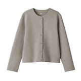 婦人　二重編みスウェットカーディガン