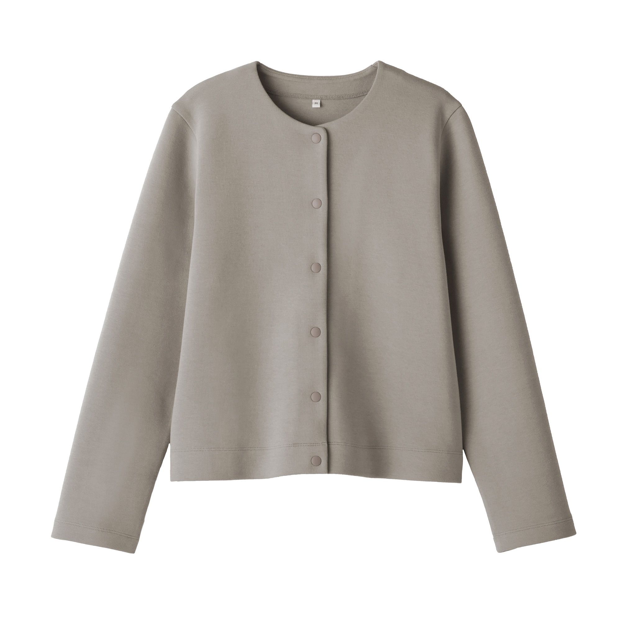 婦人　二重編みスウェットカーディガン