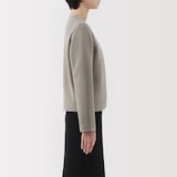 婦人　二重編みスウェットカーディガン