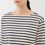 婦人　太番手ボートネック長袖Ｔシャツ