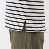 婦人　太番手ボートネック長袖Ｔシャツ