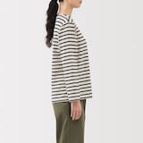 婦人　太番手ボートネック長袖Ｔシャツ