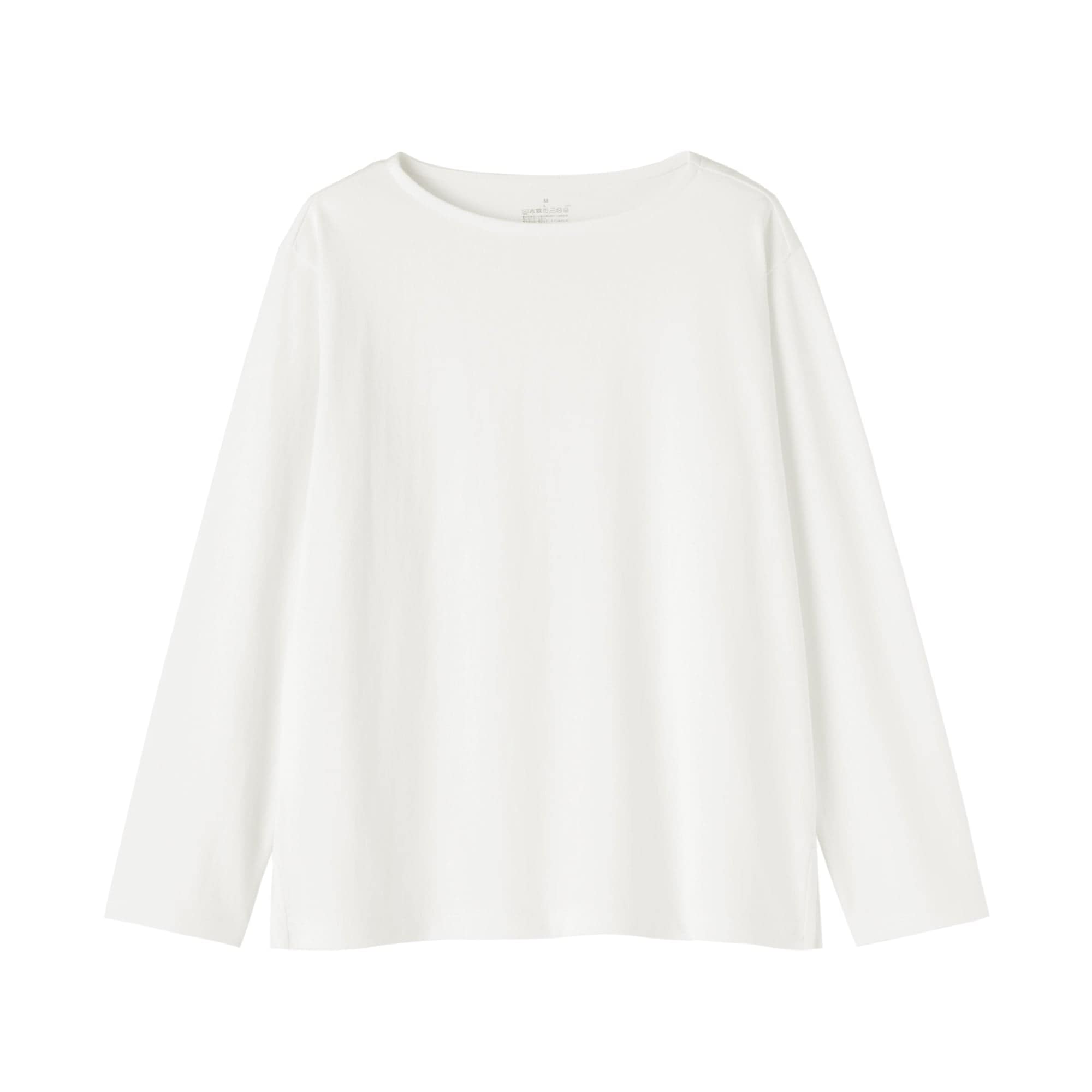 婦人　太番手ボートネック長袖Ｔシャツ