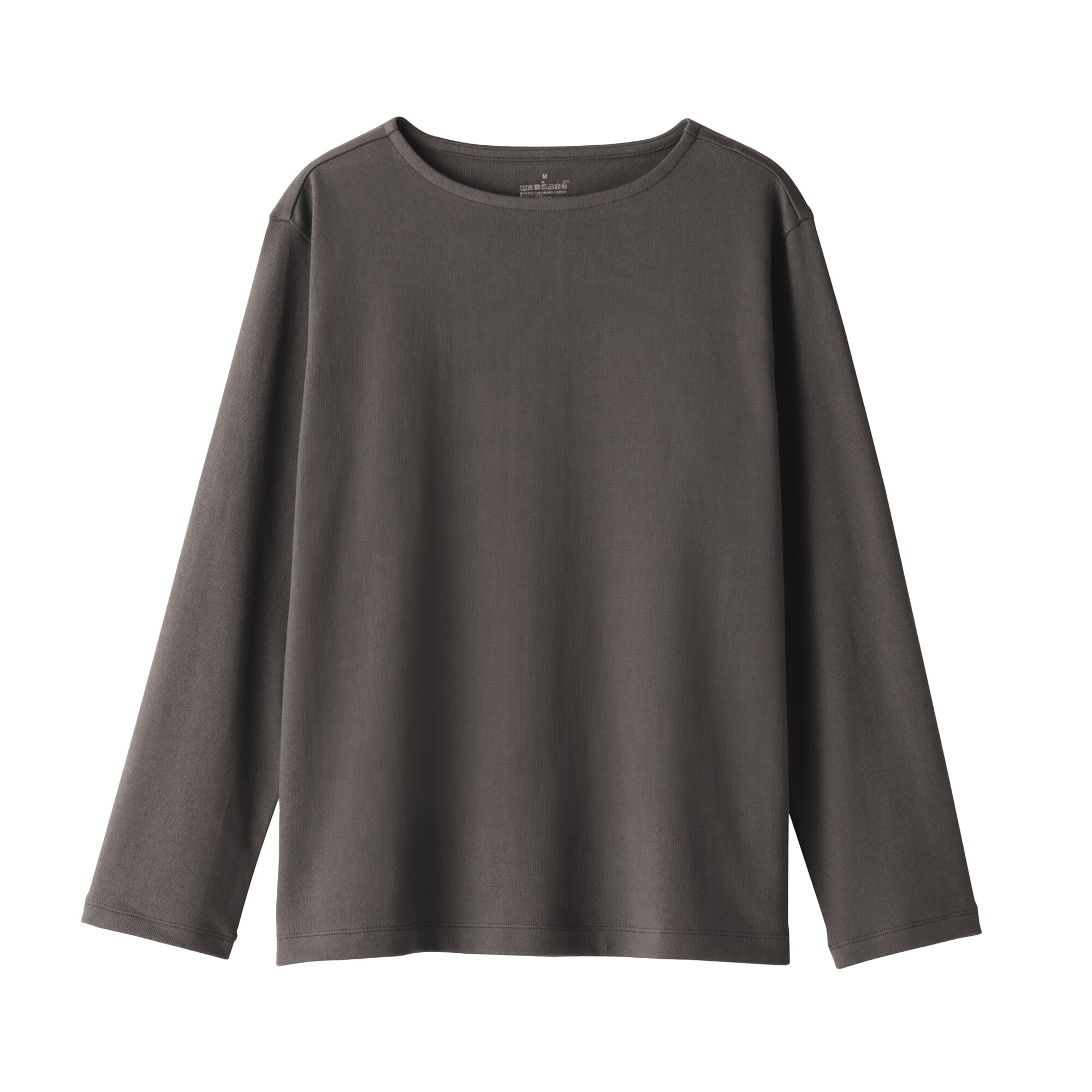 婦人　太番手ボートネック長袖Ｔシャツ