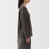 婦人　太番手ボートネック長袖Ｔシャツ