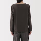 婦人　太番手ボートネック長袖Ｔシャツ