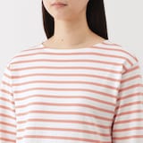 婦人　太番手ボートネック長袖Ｔシャツ