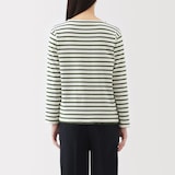 婦人　太番手ボートネック長袖Ｔシャツ