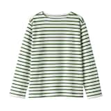 婦人　太番手ボートネック長袖Ｔシャツ