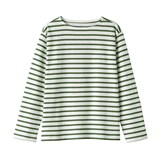 婦人　太番手ボートネック長袖Ｔシャツ