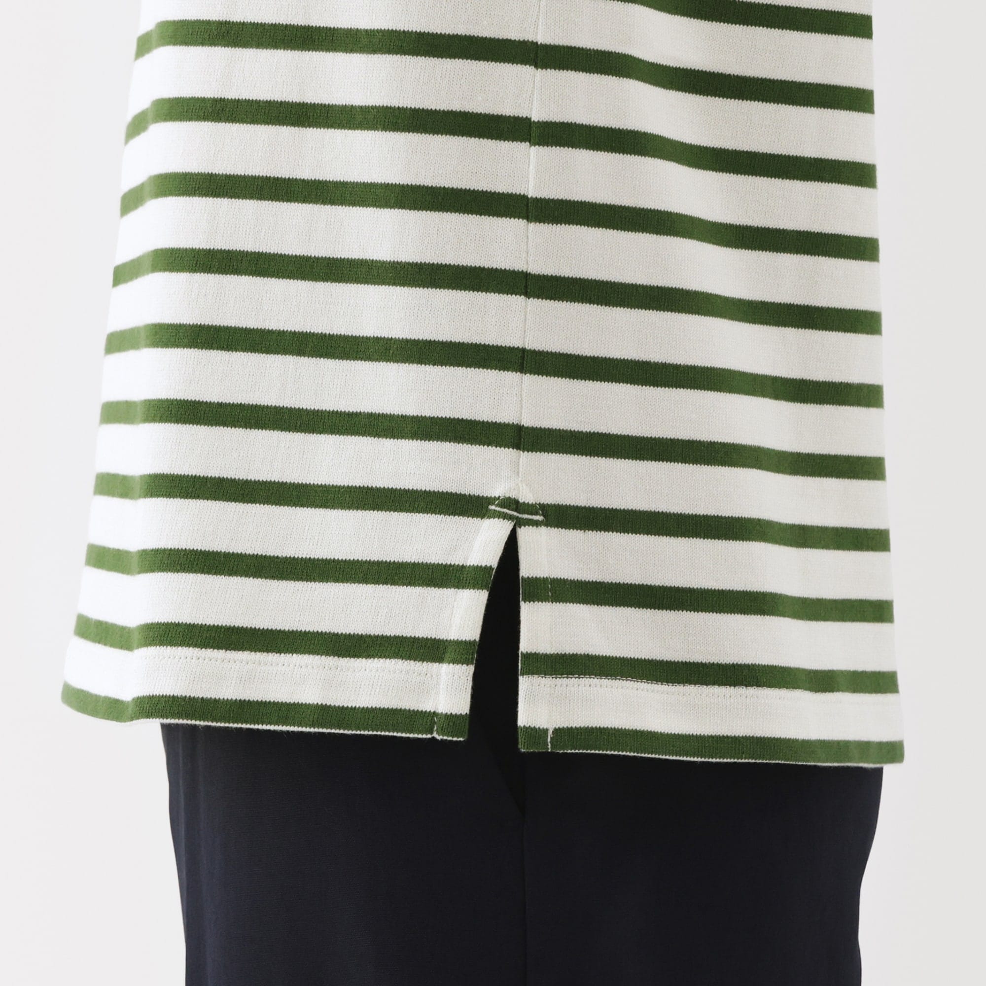 婦人　太番手ボートネック長袖Ｔシャツ