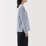 婦人　太番手ボートネック長袖Ｔシャツ