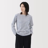 婦人　太番手ボートネック長袖Ｔシャツ