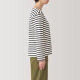 婦人　太番手ボートネック長袖Ｔシャツ