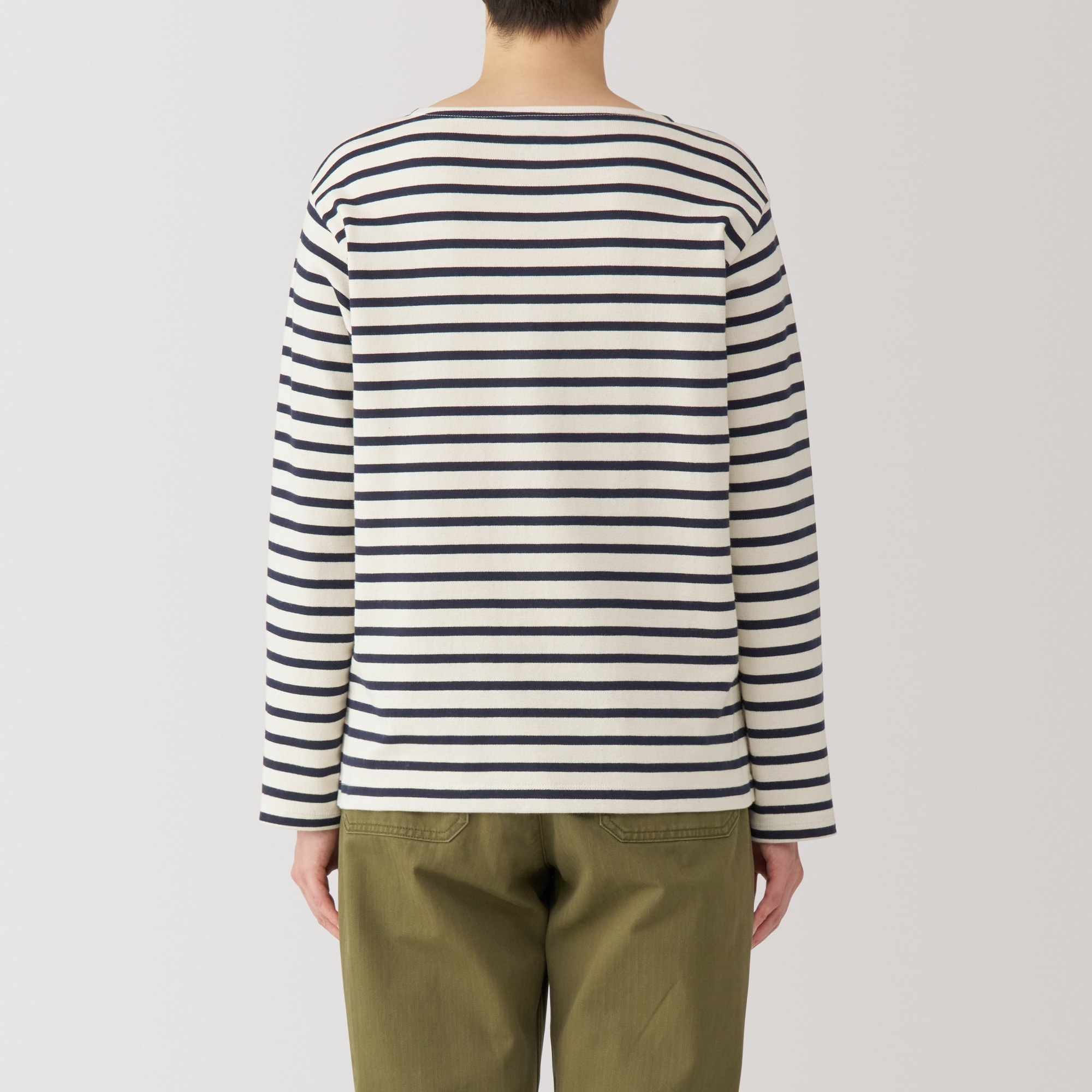 婦人　太番手ボートネック長袖Ｔシャツ