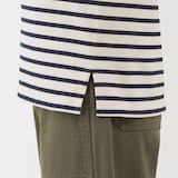 婦人　太番手ボートネック長袖Ｔシャツ