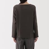 婦人　太番手ボートネック長袖Ｔシャツ