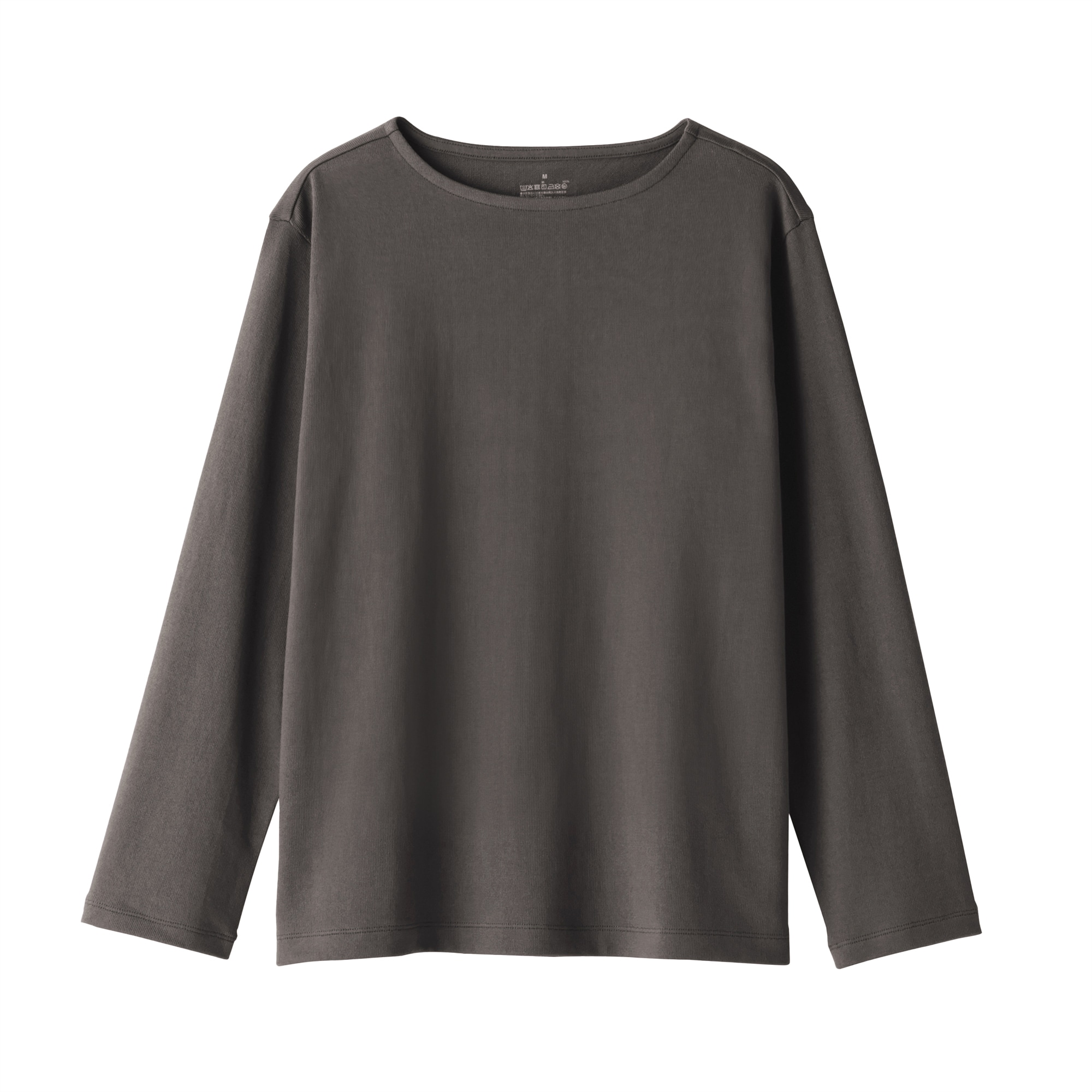 婦人　太番手ボートネック長袖Ｔシャツ