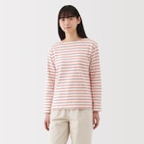 婦人　太番手ボートネック長袖Ｔシャツ