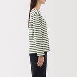 婦人　太番手ボートネック長袖Ｔシャツ