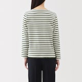 婦人　太番手ボートネック長袖Ｔシャツ