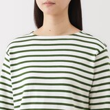 婦人　太番手ボートネック長袖Ｔシャツ