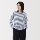 婦人　太番手ボートネック長袖Ｔシャツ