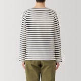 婦人　太番手ボートネック長袖Ｔシャツ