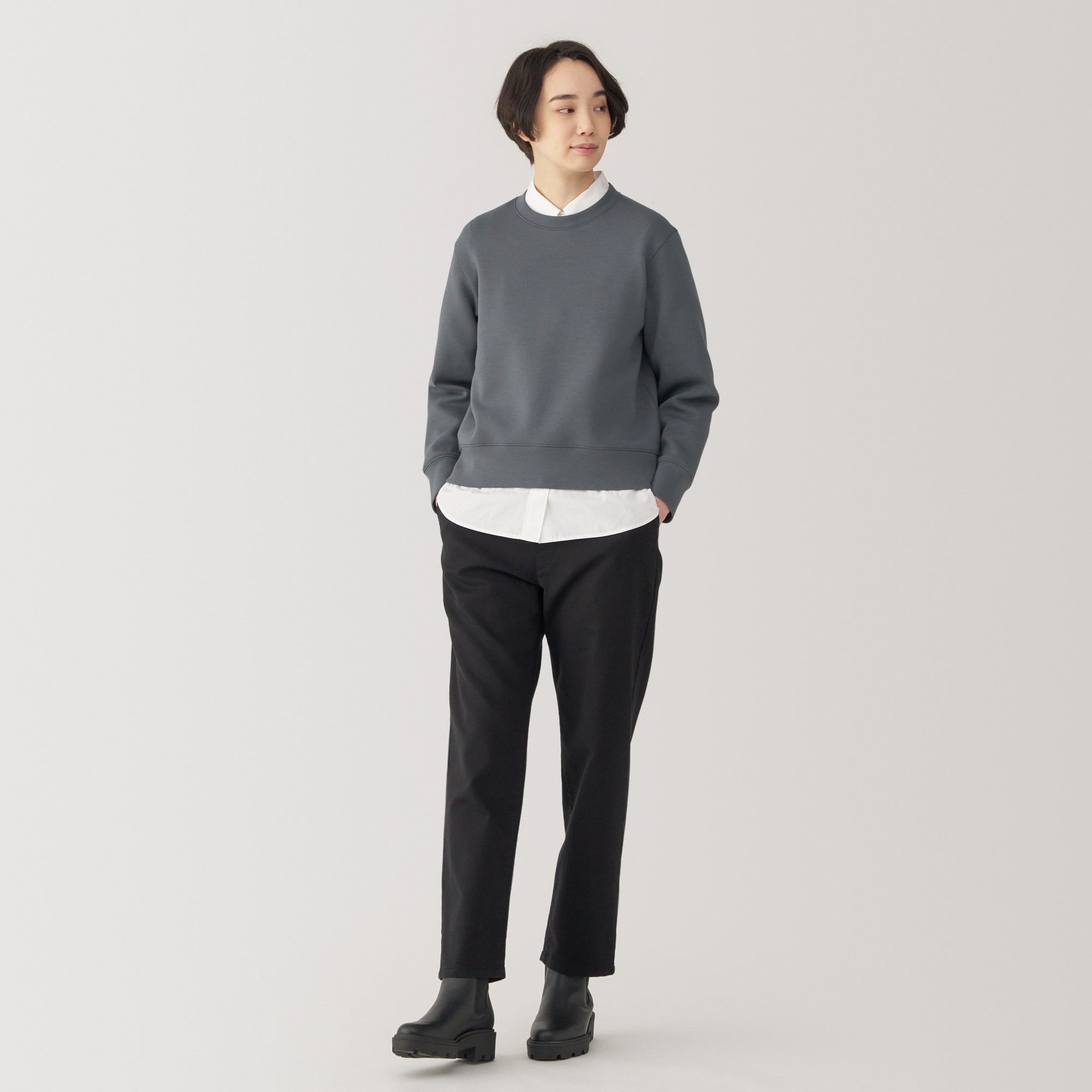 婦人 二重編みスウェットシャツ | 無印良品