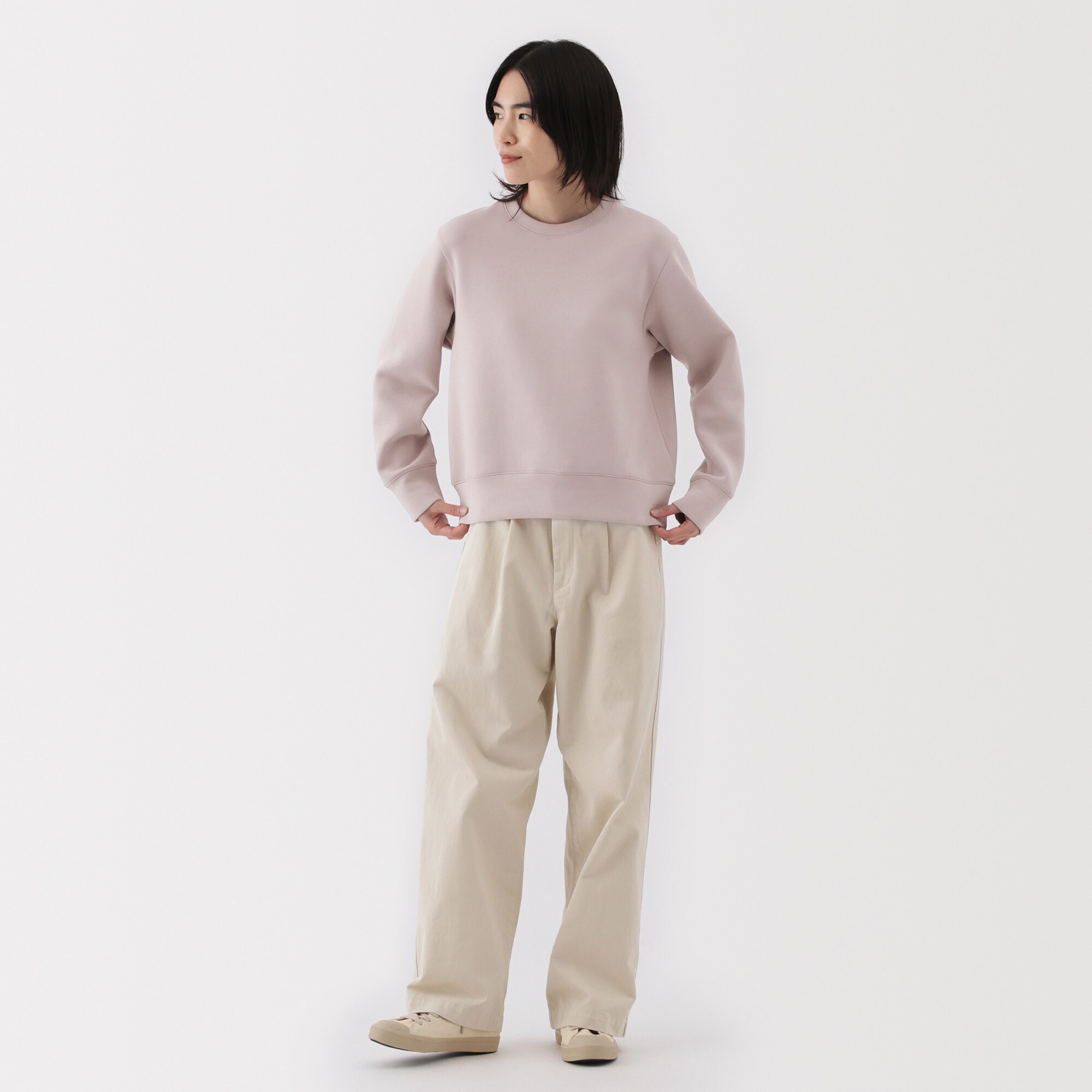 婦人　二重編みスウェットシャツ