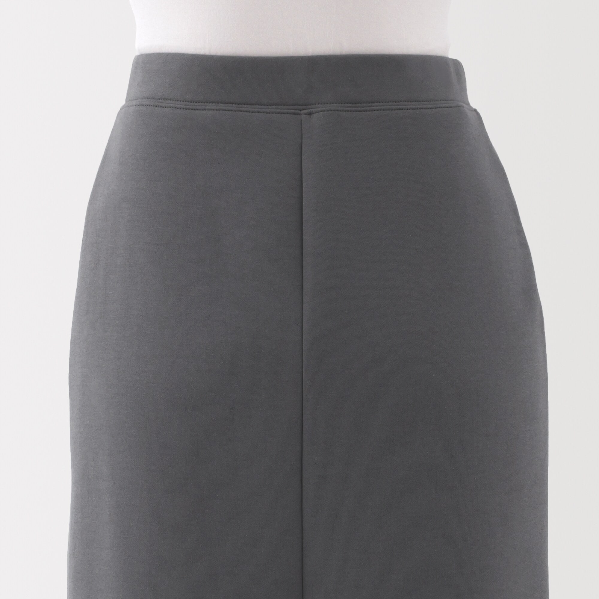 MUJI スカート 羊革黒 XL 婦人 二重編みスウェットスカート | 無印良品