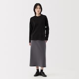 婦人　引き揃え天竺編みクルーネック長袖Ｔシャツ