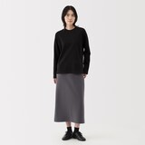 婦人　引き揃え天竺編みクルーネック長袖Ｔシャツ