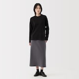 婦人　引き揃え天竺編みクルーネック長袖Ｔシャツ