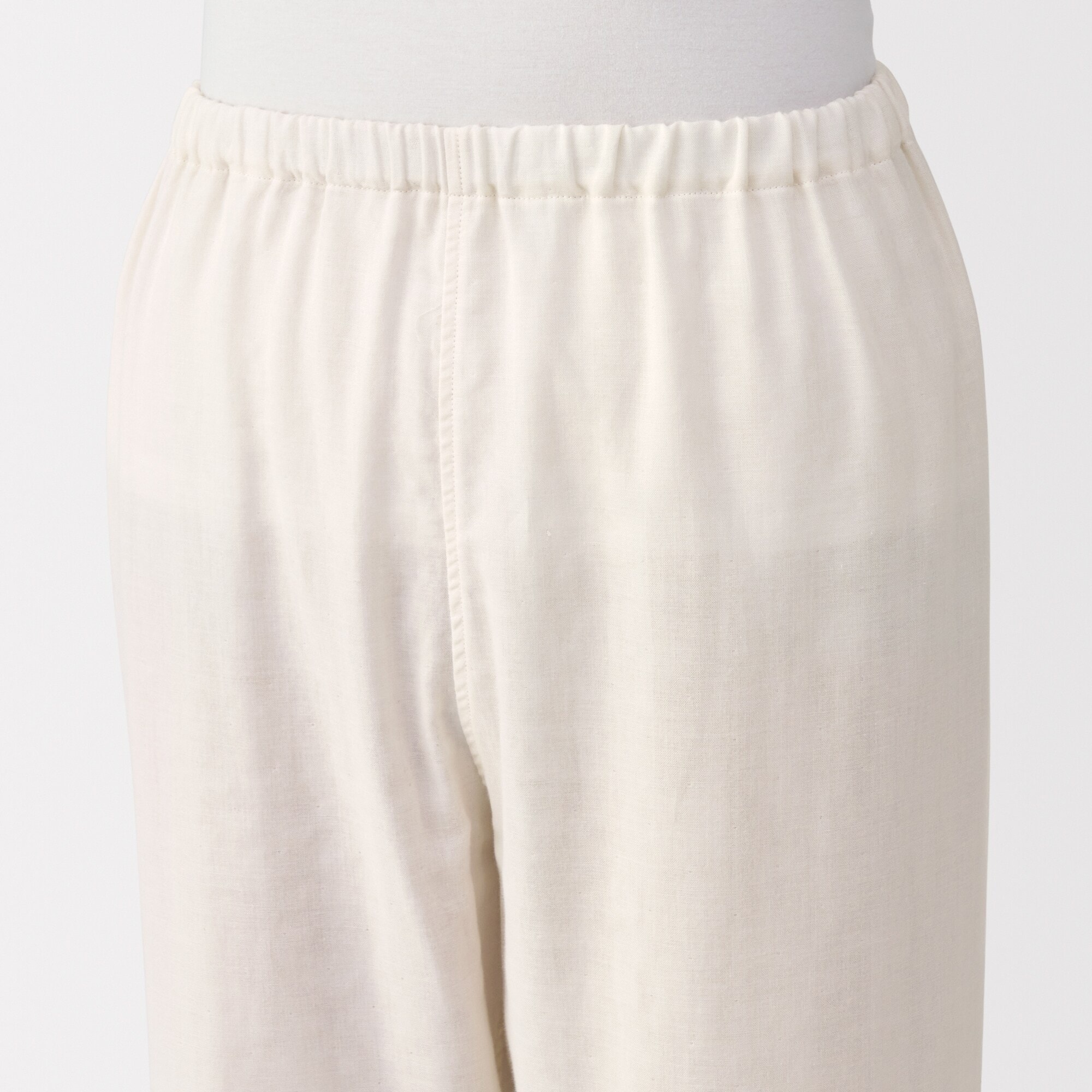 婦人　脇に縫い目のない　二重ガーゼ長袖パジャマ