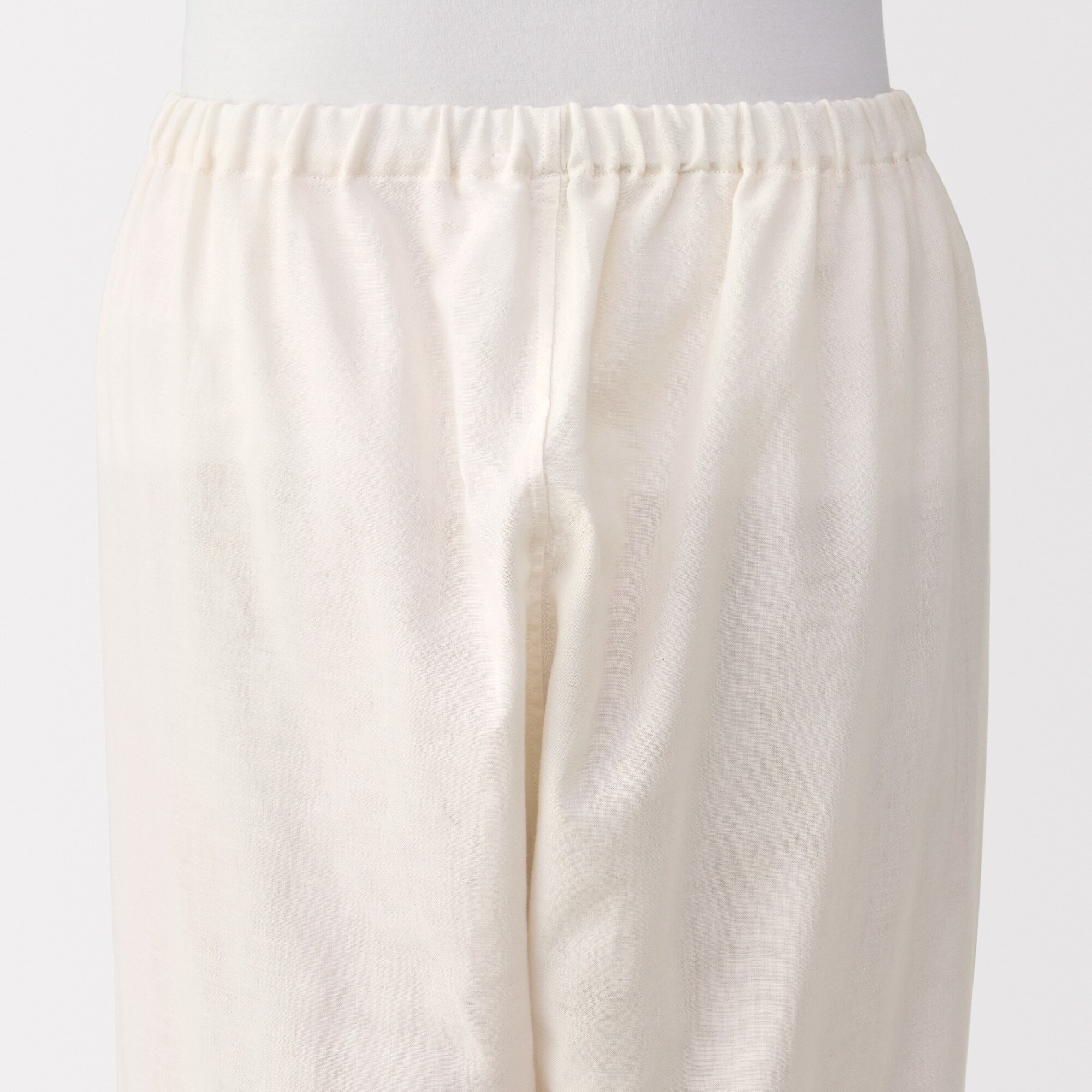 婦人　脇に縫い目のない　二重ガーゼ長袖パジャマ