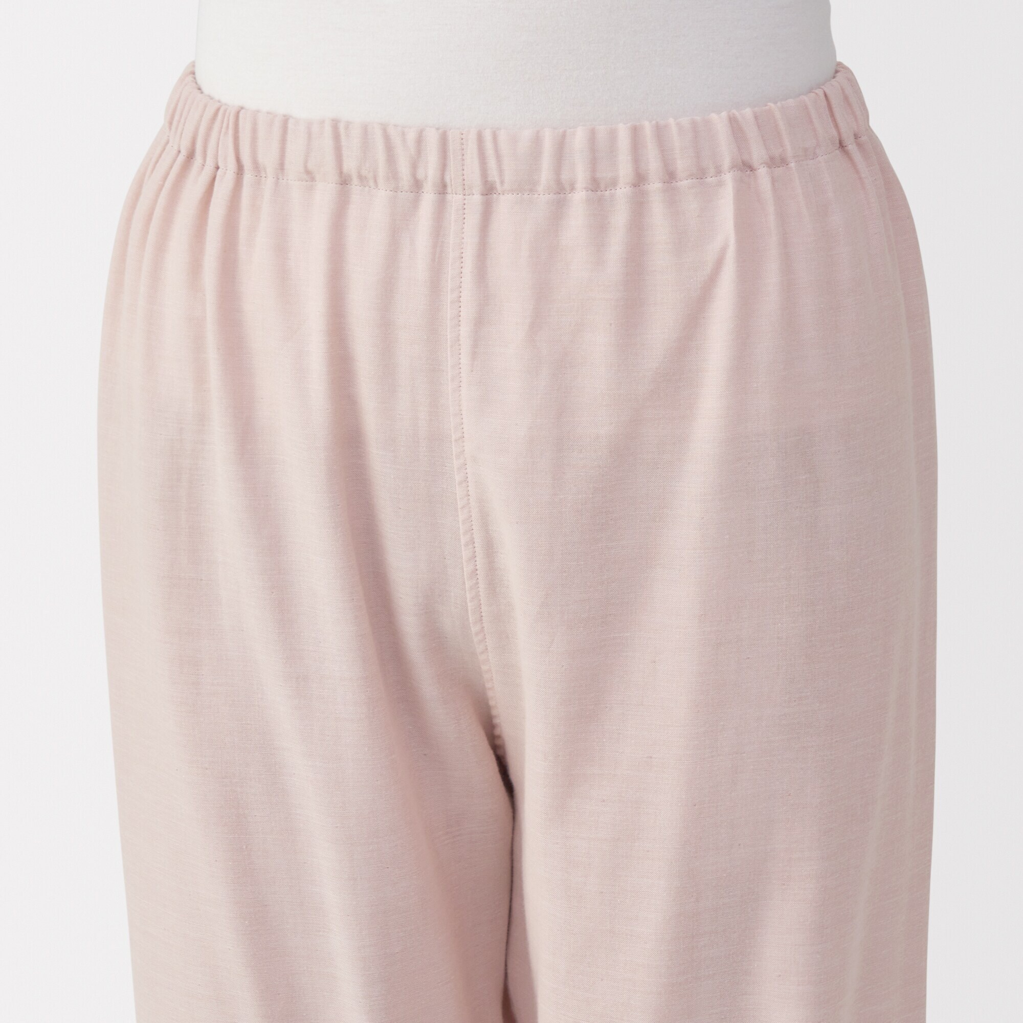 婦人　脇に縫い目のない　二重ガーゼ長袖パジャマ