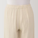 婦人　脇に縫い目のない　チーズクロスガーゼ長袖パジャマ　