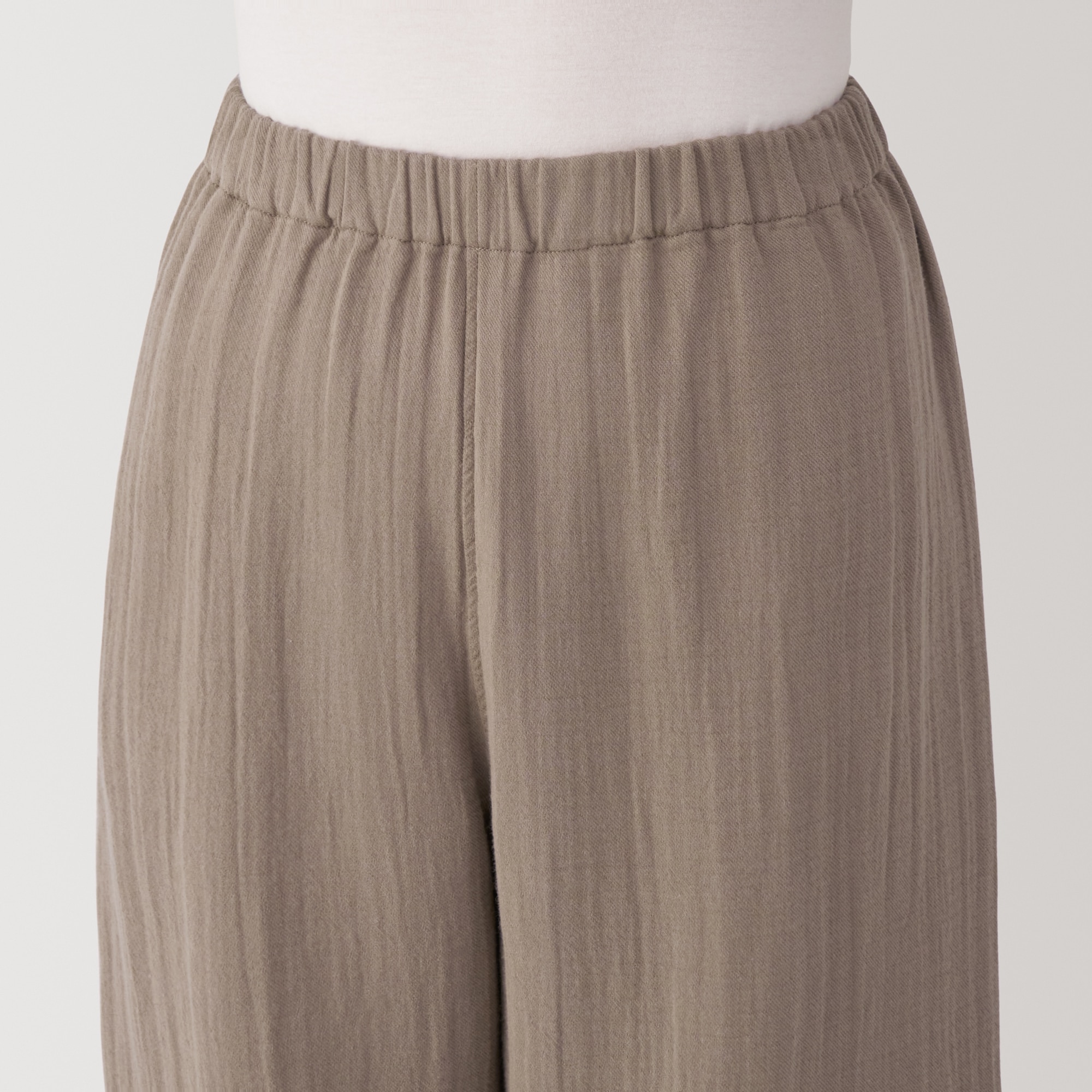 婦人　脇に縫い目のない　チーズクロスガーゼ長袖パジャマ　